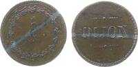 Frankreich 5 Centimes Br Essai - Probe, ÉPREUVE, Dijon, Prägeschwäche, mit Silberstreifen -