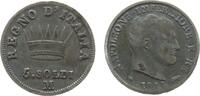Italien 5 Soldi Ag Napoleon I, M (Mailand), feine Kratzerchen -
