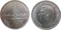 Kanada 1 Dollar Ag Georg VI, Königlicher Besuch, etwas Patina -
