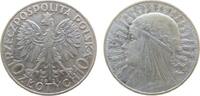 Polen 10 Zlotych Ag Jadwiga, ohne Mzz, Parch.120 -
