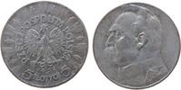 Polen 5 Zlotych Ag Pilsudski -