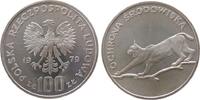 Polen 100 Zlotych Ag Luchs, angelaufen, Parch. 286 -