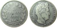 Frankreich 5 Francs Ag Louis Philippe I, W (Lille), Schrötlingsfehler, gereinigt -
