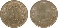 Ägypten 1 Millimes Br Farouk (1936-1952), etwas fleckig -