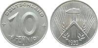DDR 10 Pfennig Al E, Muldenhütten, winziger Schrötlingsfehler -