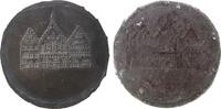 Frankfurt Medaillon WM bronziert Frankfurter Römer, einseitig, ca. 135 MM, unsigniert, Entwurf zu einer Medaille (?) -