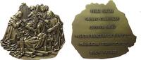 Weihnachten Plakette Bronze Heilige Maria und Josef neben Esel und Kuh vor Engel, / Mehrzeiler, Natal, Weihnachten, v. Sousa Machado, ca. 99,5 x 89 M -