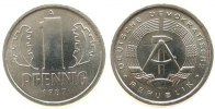 DDR 1 Pfennig Al A, Berlin, matt -