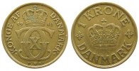 Dänemark 1 Krone AlBr Christian X -