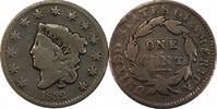USA 1¢ Coronet Head Large Cent, 1832, Medium Letters, 1¢, VG-8 -