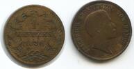 1 Kreuzer G14354 - German States Baden KM#231 Scarce Prince Friedrich -