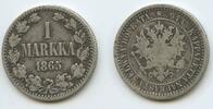  1 Markka 1865 S G2148 - Finnland  KM#3.1 Silber Scarce Alexander II.185... 157.30 元 含税 ＋  83.67 元 运费