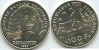 100 Francs G15175 France KM#996 Silver Scarce UNC René Descartes Frankreich -