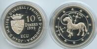 10 Diners G0469 - Andorra Agnus Dei ECU Silber KM#114 Lamm -