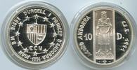 10 Diners G0456 - Andorra KM#99 Peter III. ECU Customs Union Silber ECU -