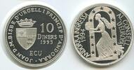10 Diners G0462 - Andorra KM#108 Council of Europe ECU 1994 Proof Silber -