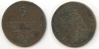 Österreich Kaiserreich Zeitgenössische Fälschung 6 Kreuzer G5097 - RAR Franz Joseph I. 1848-1916 -
