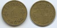 Island 1 Krona G0654 - Christian X. 1912-1944 Iceland Ísland -