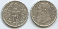 Belgien Königreich 2 Francs Silber M#6637 - Leopold II.1865-1909 Belgium -