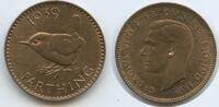 Großbritannien 1 Farthing 1939 G2212 - Zaunkönig Eurasian wren King Geor... 33.47 元 含税 ＋  66.94 元 运费