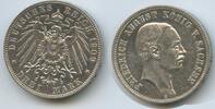 Deutsches Reich Kaiserreich Sachsen 3 Mark Silber S0432 - Friedrich August III. 1904-1918 German States Saxony -
