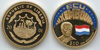 Liberia 10 Dollars PA227 - Europe ECU - Luxembourg - Multicolor-Gold-Plated -