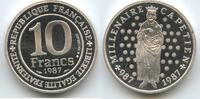 Frankreich 10 Francs Silber G8470 - Hugo Capet 987-1987 France -