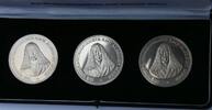 Deutschland Bundesrepublik Große Silbermedaillen Lot 3 Stück in original Box GN1651 - Die Weihnachtsgeschichte nach Albrecht Dürer 1471-1528 BRD -