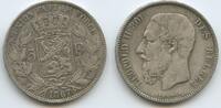 Belgien Königreich 5 Francs Silber M#8104 - Des Belges - Leopold II. 1865-1909 Belgium -