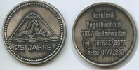 Deutschland Bundesrepublik Baden-Württemberg Medaille G16140 - 25 Jahre Kurklinik Vogelbachhof Badenweiler -