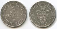 Sachsen-Albertinische Linie 2 Neugroschen (20 Pfennig) Silber H1355 - Johann 1854-1873 -