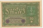 Deutsches Reich Weimar 50 Mark Banknote GB128 - Reichsbanknote Berlin Germany -
