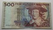 Schweden 500 Kronor Geldschein GB422 - King Karl XI. Banknote Sweden -