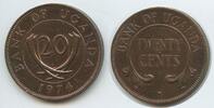 Uganda 20 Cents 1974 K32 - SEHR RAR - Elefanten-Stoßzähne Vorzüglich 418.36 元 含税 ＋  83.67 元 运费
