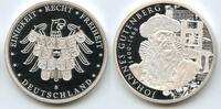 Deutschland Bundesrepublik Medaille versilbert PA064 - Johannes Gutenberg 1400-1468 Buchdruck Einigkeit, Recht, Freiheit -