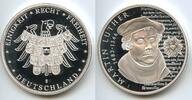 Deutschland Bundesrepublik Medaille versilbert PA060 - Martin Luther 1483-1546 Einigkeit, Recht, Freiheit -