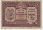 Italien Österreichische Besetzung Venetiens 1 Lira Banknote GB809 - Cassa Veneta dei Prestiti Italy Austrian Occupation of Veneto -