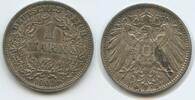 Deutsches Reich Kaiserreich 1 Mark Silber S0549 - Wilhelm II. 1888-1918 Germany Empire -
