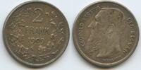 Belgien Königreich 2 Francs Silber M#6659 - Der Belgen Leopold II.1865-1909 Belgium -