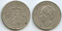 Niederlande Königreich 1 Gulden Silber H0620 - Wilhelmina I. Netherlands -