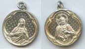 Österreich Kaiserreich Pilgermedaille Silber M#5113 - Wallfahrtsmedaille Maria und Jesus (Dianakopf-Punze) -