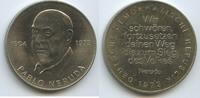 Deutsche Demokratische Republik DDR Medaille Pablo Neruda 1904-1973 Ø 40 mm GY1202 - Wir schwören fortzusetzen deinen Weg bis zum Sieg des Volkes ??? -