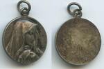 Religiöse Medaille Kleine Silber Wallfahrtsmedaille Pilgermedaille M3783 - Madonna Maria -