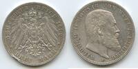 Deutsches Reich Kaiserreich Württemberg 3 Mark Silber S0124 - Wilhelm II. 1891-1918 German States Kingdom of Württemberg -