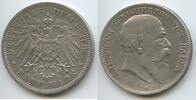 Deutsches Reich Kaiserreich Baden 5 Mark Silber S0181 - King Friedrich I. 1856-1907 German state Baden -