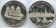 Deutschland Bundesrepublik Bremen Silbermedaille PA182 - Bremen Schlüssel zur Welt - Diev Schlachte - Schulschiff Deutschland -