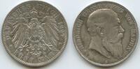 Deutsches Reich Kaiserreich Baden 5 Mark Silber S0187 - König Friedrich I. 1856-1907 German state Baden -