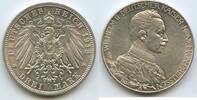 Deutsches Reich Kaiserreich Preussen 3 Mark Silber S0152 - Regierungsjubiläum Wilhelm II. 1888-1918 German States Prussia -