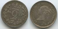Großbritannien Great Britain United Kingdom 2 Pence Silber H1433 - Queen Victoria 1837-1901 - Maundy issue -