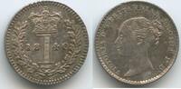 Großbritannien Great Britain United Kingdom 1 Penny Silber H1450 - Queen Victoria 1837-1901 - Maundy issue -